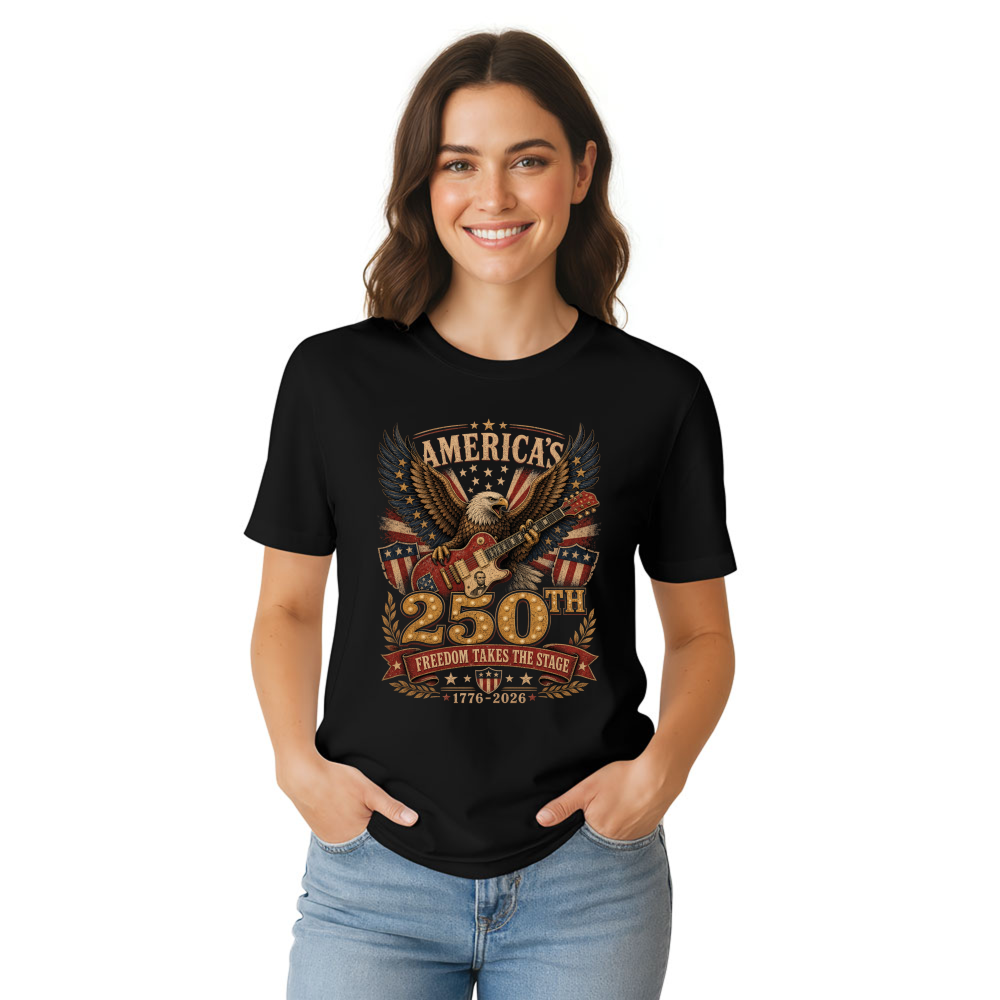 Lincoln Playing Guitar Graphic T-Shirt
