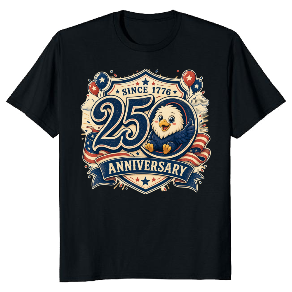 Cute Cartoon Eagles Graphic T-Shirt