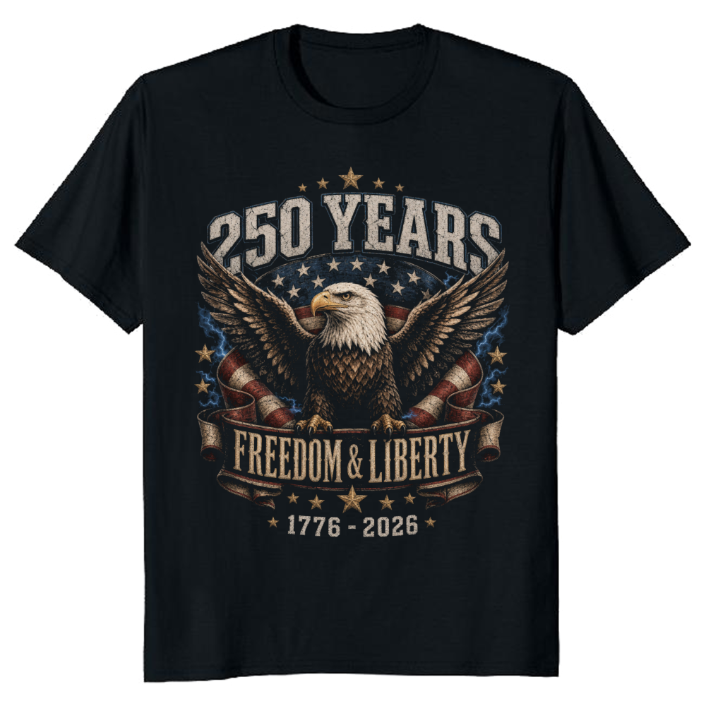 Patriotic Cool Eagles Graphic T-Shirt