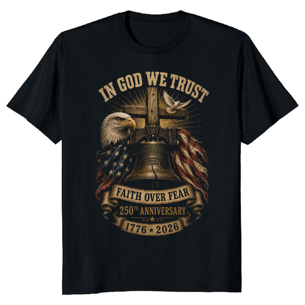 Patriotic Cross Graphic T-Shirt