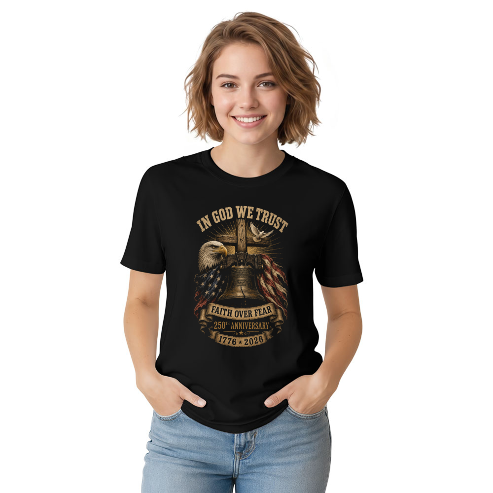 Patriotic Cross Graphic T-Shirt