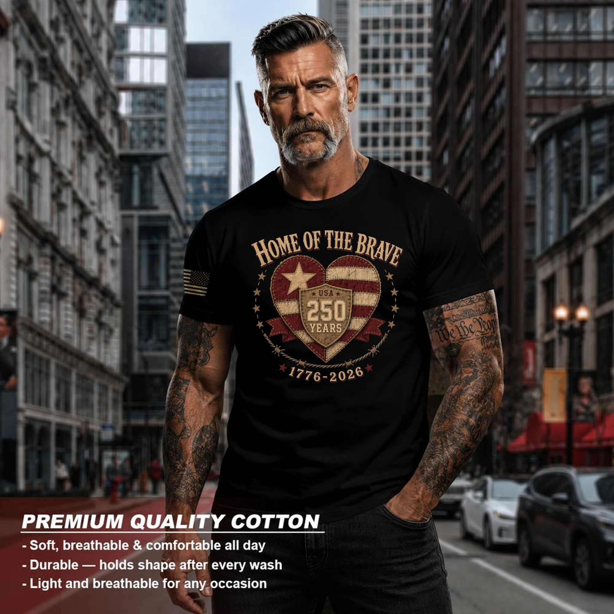 Patriotic American Celebration Graphic T-Shirt