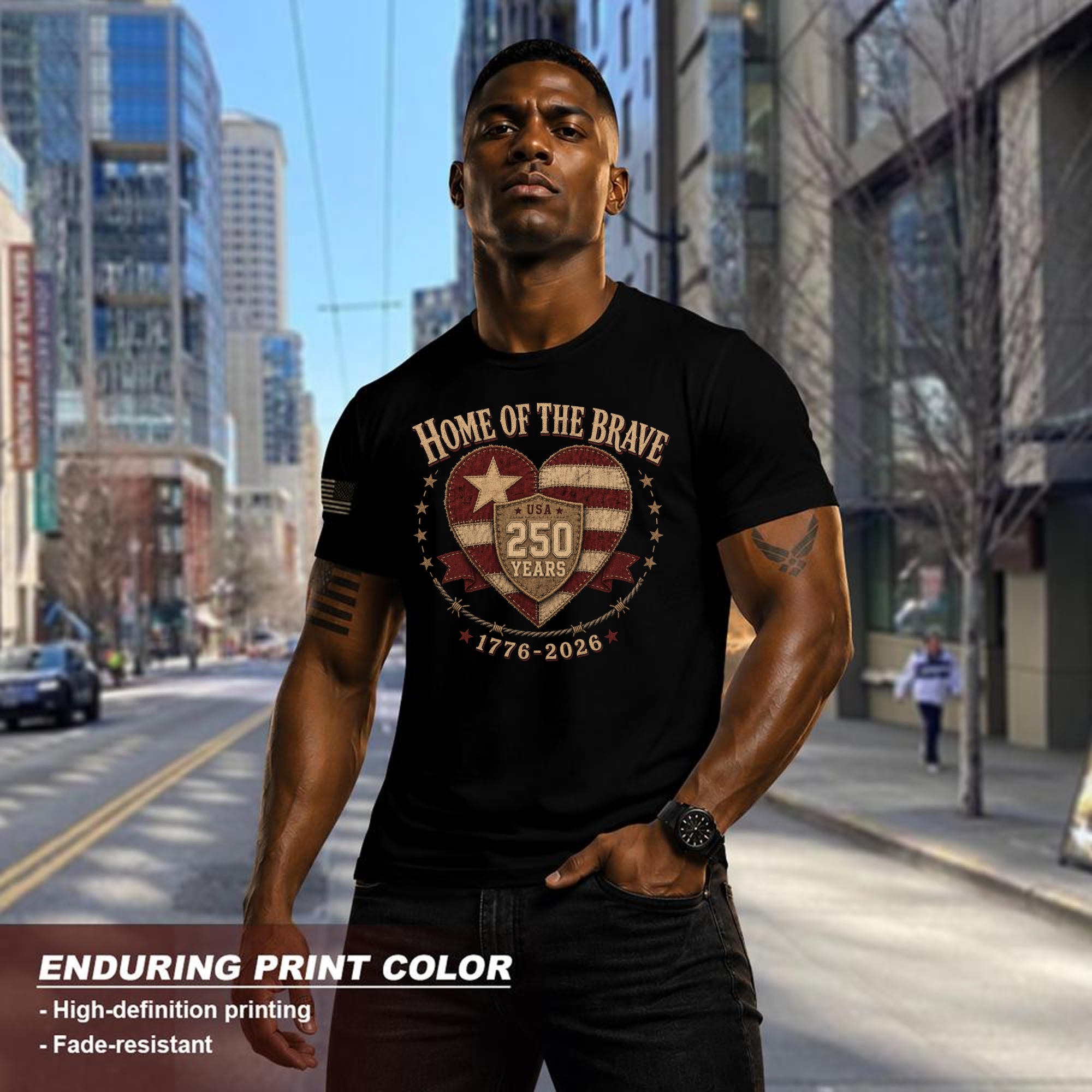 Patriotic American Celebration Graphic T-Shirt