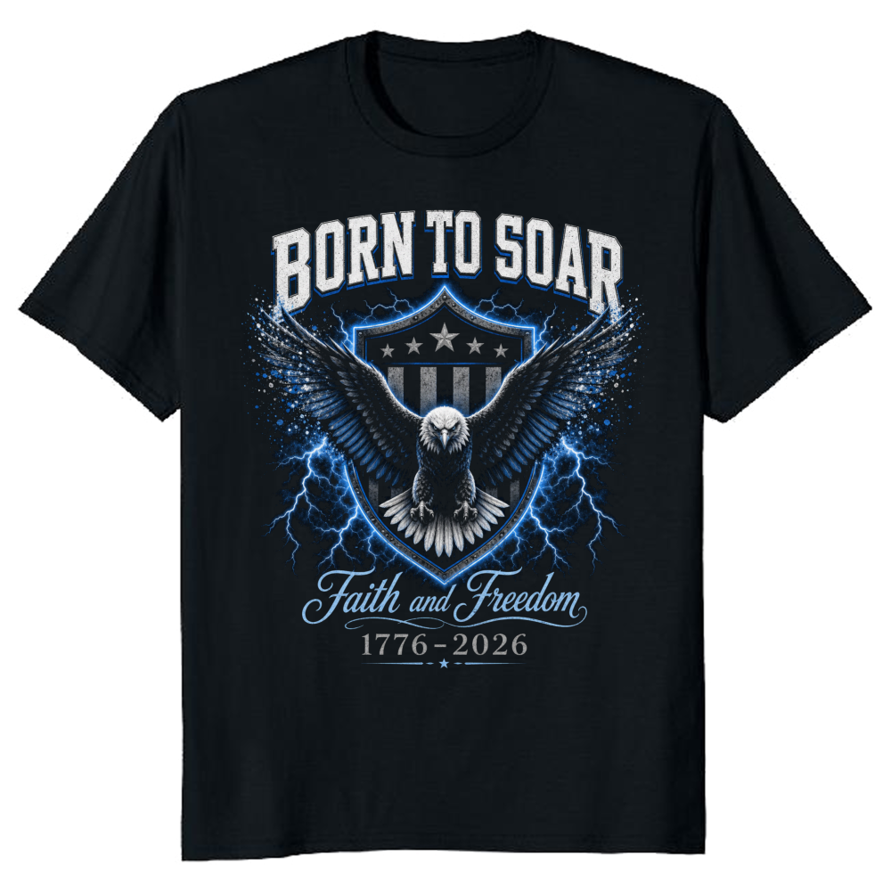 Patriotic Cool Eagles Graphic T-Shirt