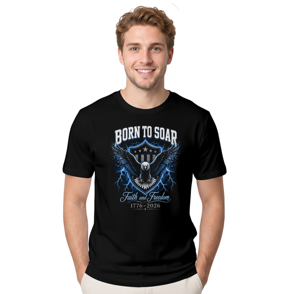 Patriotic Cool Eagles Graphic T-Shirt