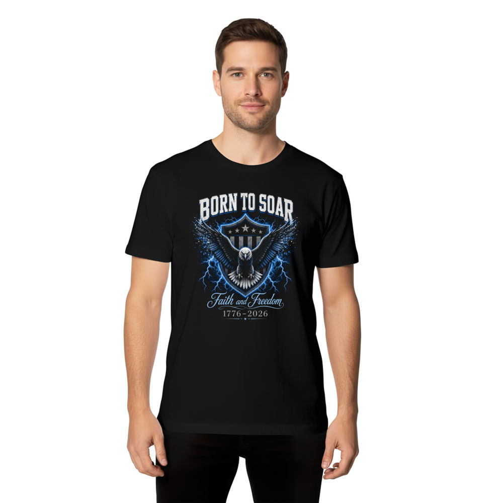 Patriotic Cool Eagles Graphic T-Shirt