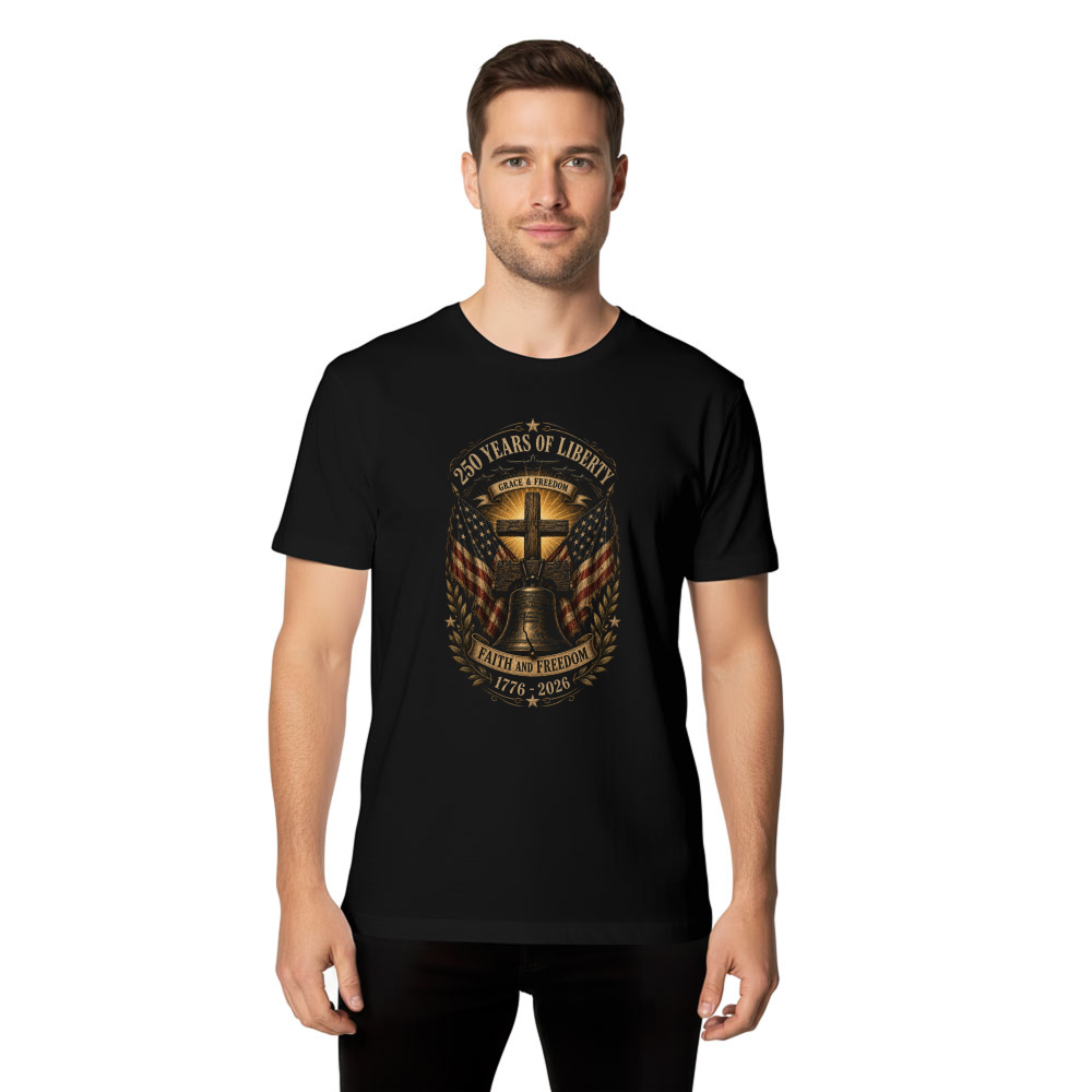 Patriotic Cross Graphic T-Shirt