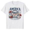 Patriotic 250 Years Of Freedom Floral Graphic T-Shirt