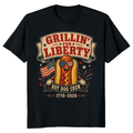 Patriotic Hot Dog Graphic T-Shirt