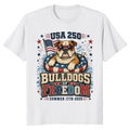 Patriotic Dog Illustration Graphic T-Shirt