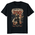 Retro Abraham Lincoln Playing Guitar Graphic T-Shirt