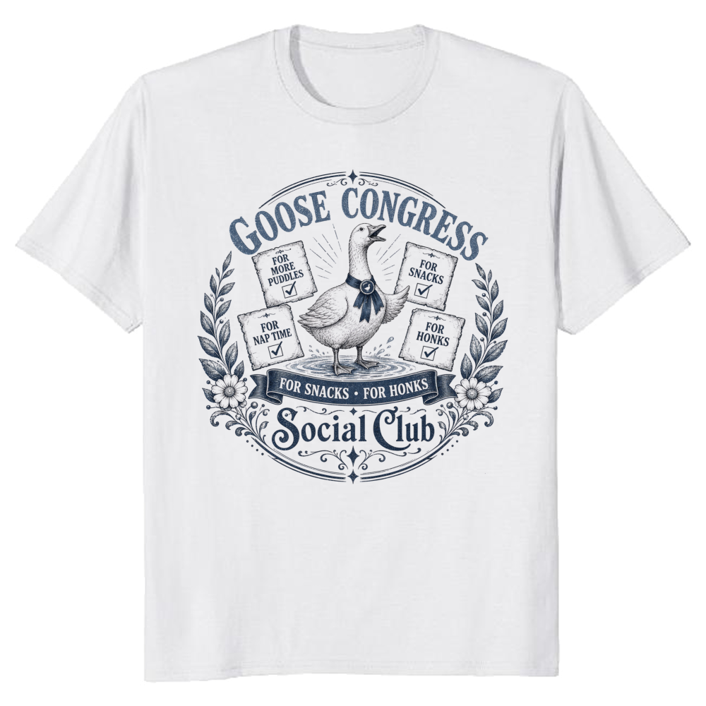 Goose Club Cottagecore Animal Humor Graphic T-Shirt