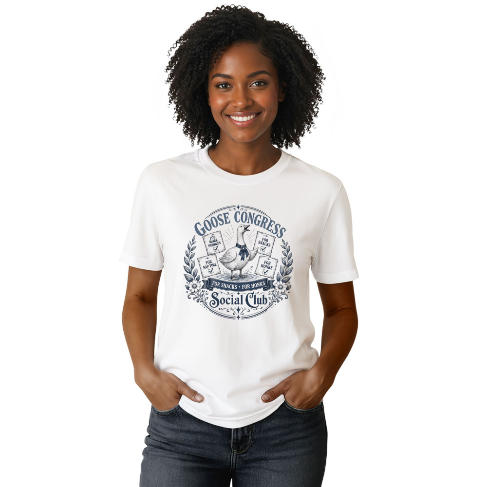 Goose Club Cottagecore Animal Humor Graphic T-Shirt