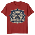 Retro Patriotic Dog American Flag Graphic T-Shirt