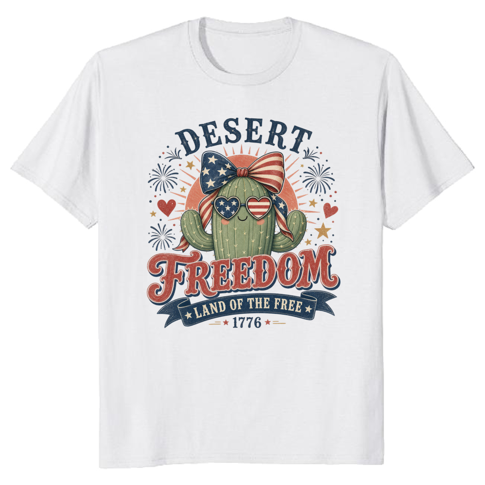 Girly Patriotic Graphic T-Shirt