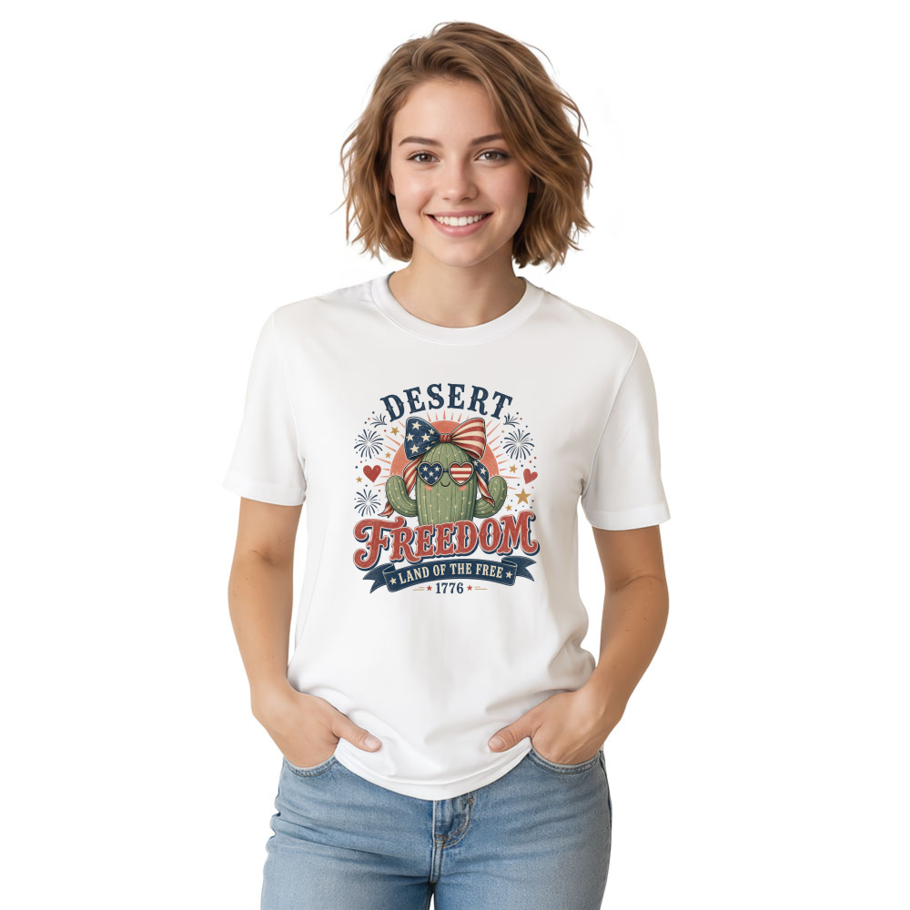 Girly Patriotic Graphic T-Shirt