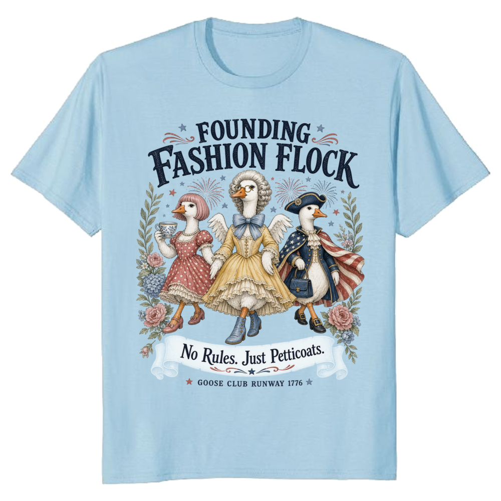 Goose Club Cottagecore Bird Humor Graphic T-Shirt