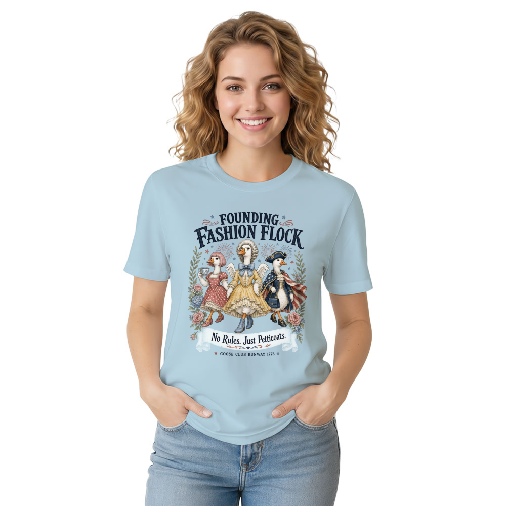 Goose Club Cottagecore Bird Humor Graphic T-Shirt