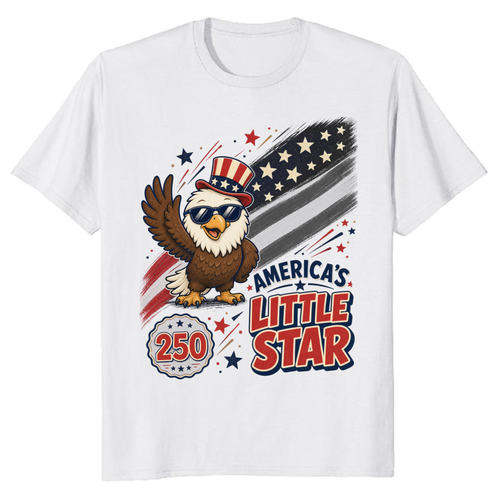 Cute Cartoon Eagles Illustration Graphic T-Shirt