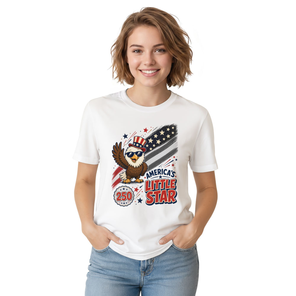Cute Cartoon Eagles Illustration Graphic T-Shirt