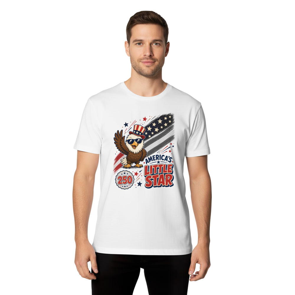 Cute Cartoon Eagles Illustration Graphic T-Shirt