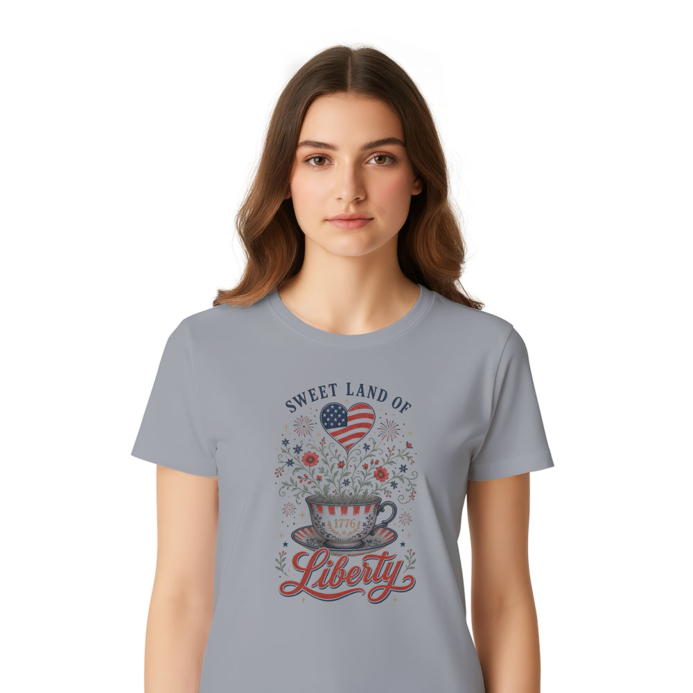 Patriotic Girly Americana Graphic T-Shirt