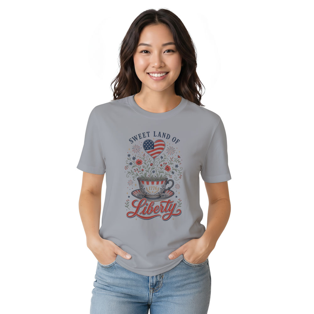 Patriotic Girly Americana Graphic T-Shirt