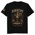 Patriotic Cross Faith and Freedom Graphic T-Shirt