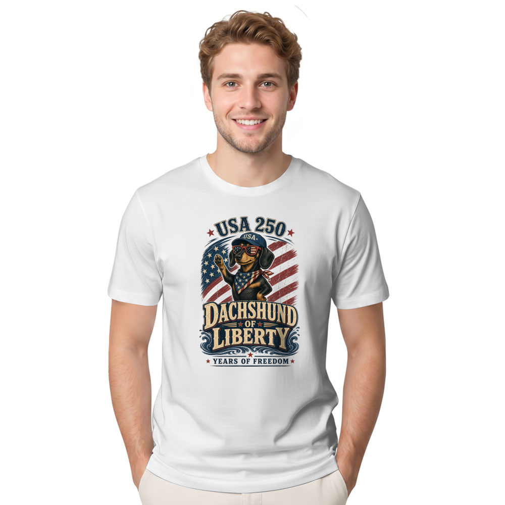 Patriotic Dog Graphic T-Shirt