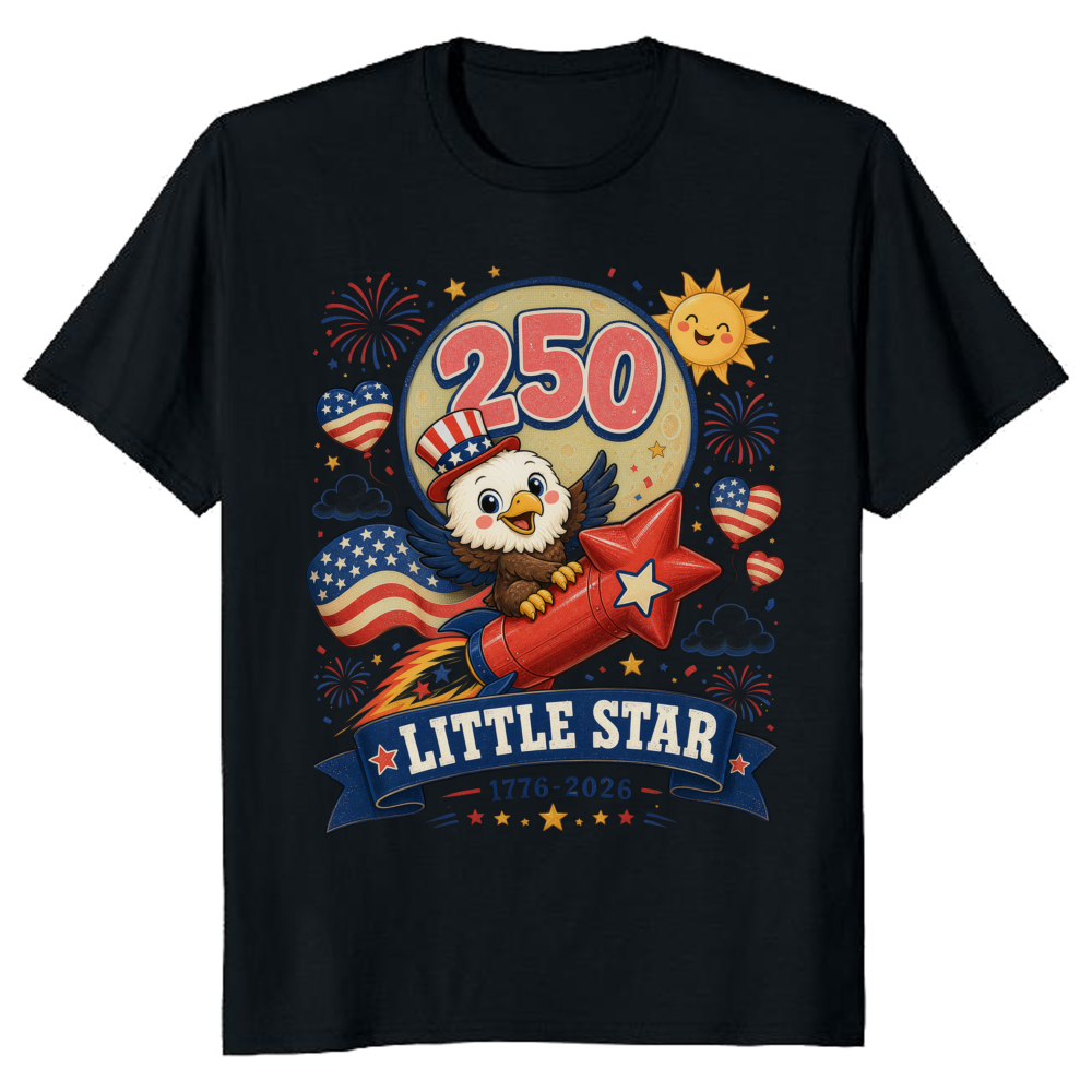Cute Cartoon Eagles Graphic T-Shirt