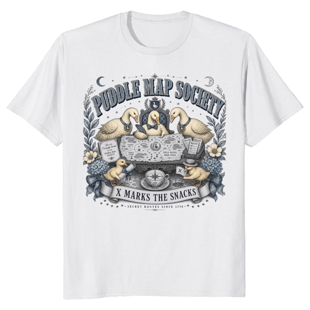 Cottagecore Goose Club Farm Bird Humor Graphic T-Shirt