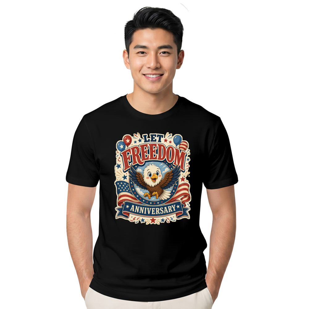 Cute Cartoon Eagles Graphic T-Shirt