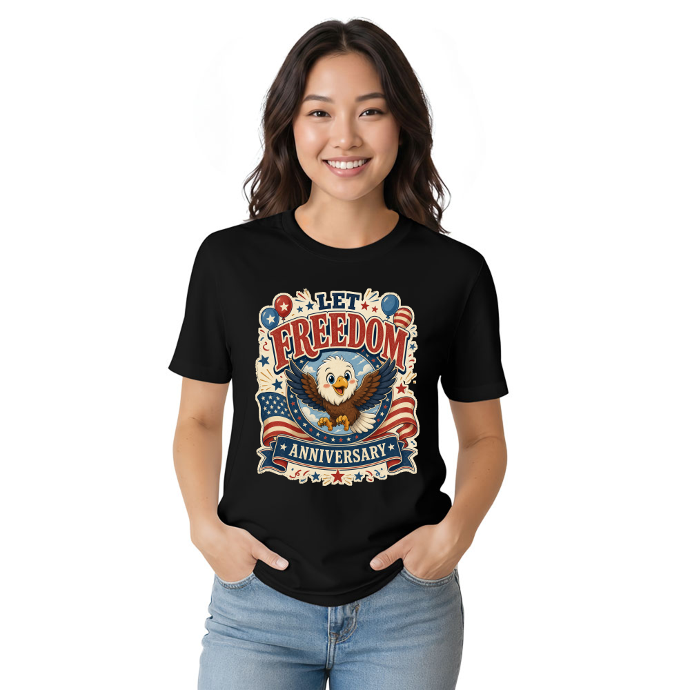Cute Cartoon Eagles Graphic T-Shirt