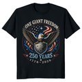 Vintage Patriotic Cool Eagle Sunglasses Flag Graphic T-Shirt