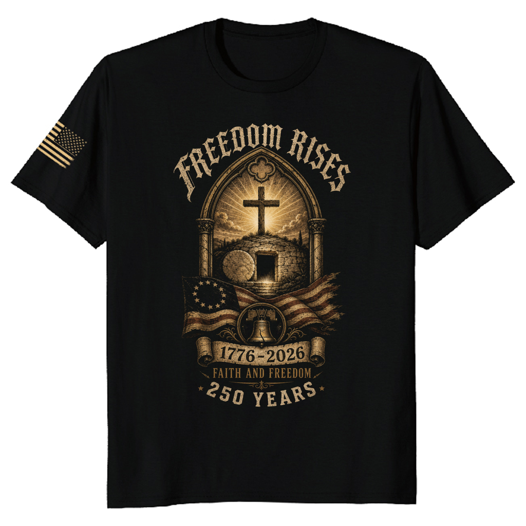 Patriotic Cross Faith Graphic T-Shirt