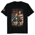 Patriotic Lincoln Playing Guitar Graphic T-Shirt