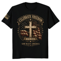 Patriotic Cross Faith Graphic T-Shirt