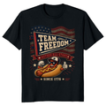 Patriotic Hot Dog Graphic T-Shirt