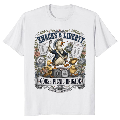 Cottagecore Goose Club Farm Bird Graphic T-Shirt