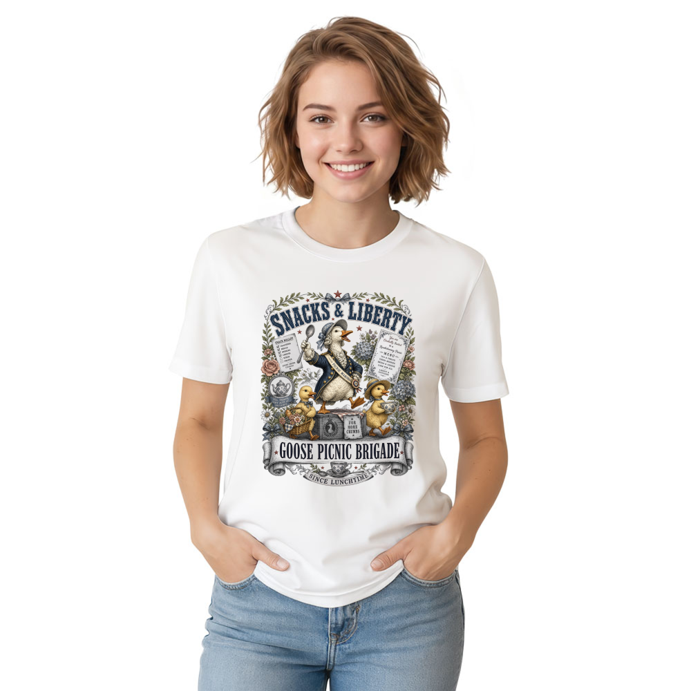 Cottagecore Goose Club Farm Bird Graphic T-Shirt