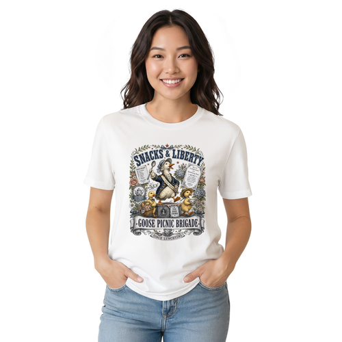 Cottagecore Goose Club Farm Bird Graphic T-Shirt