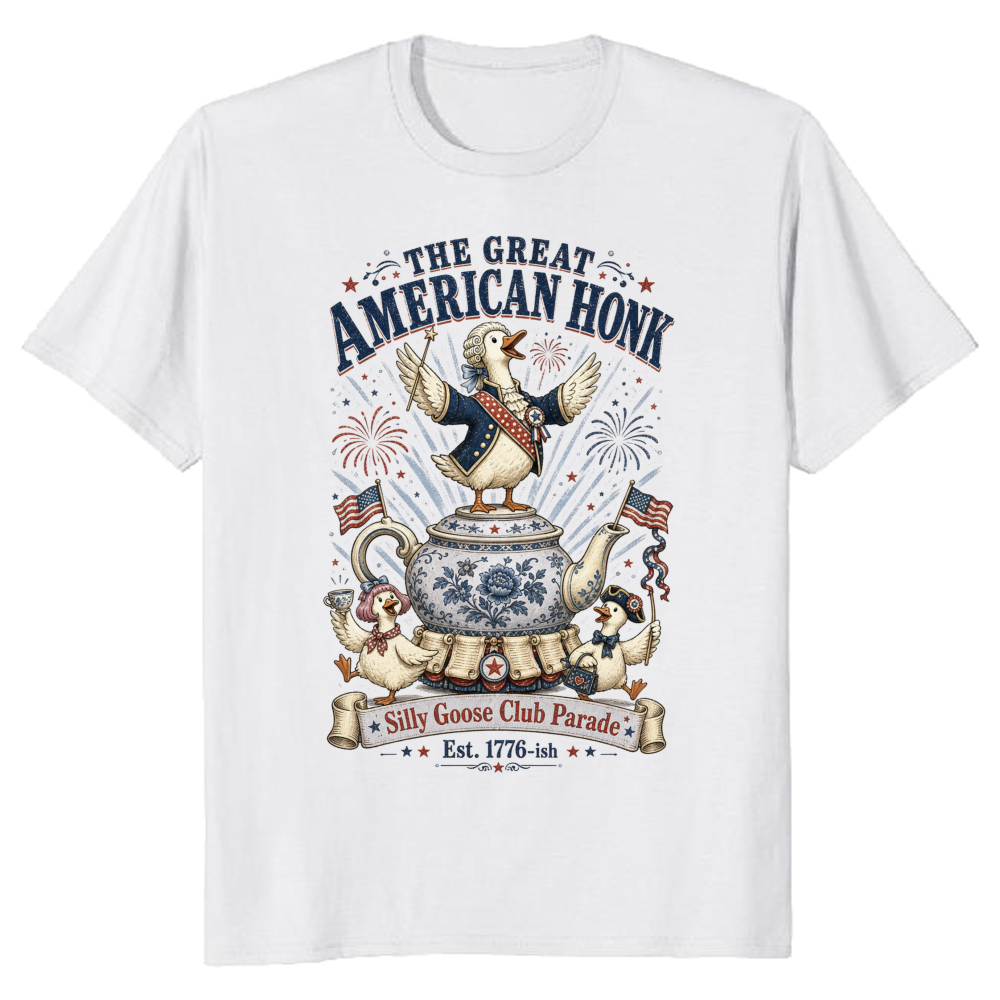 Goose Club Cottagecore Bird Humor Graphic T-Shirt