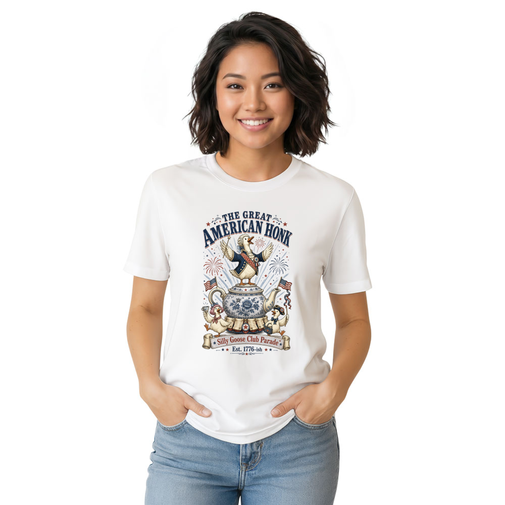Goose Club Cottagecore Bird Humor Graphic T-Shirt