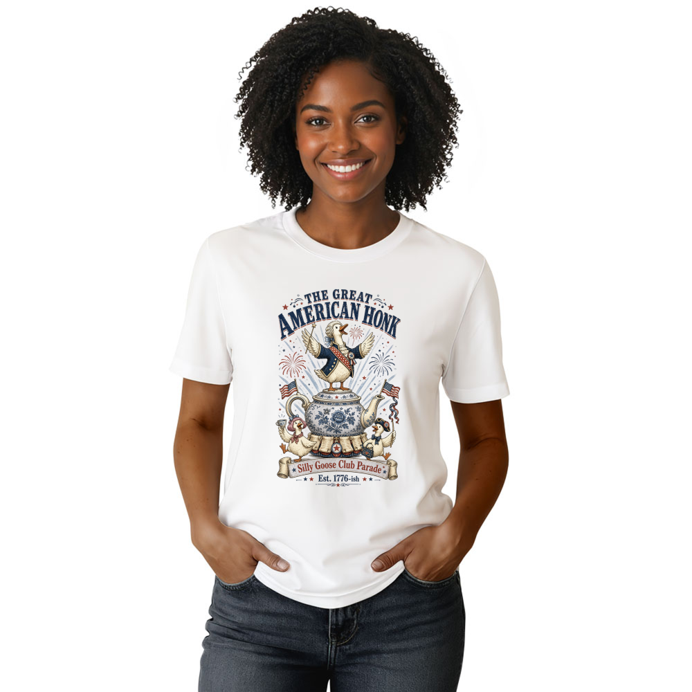 Goose Club Cottagecore Bird Humor Graphic T-Shirt