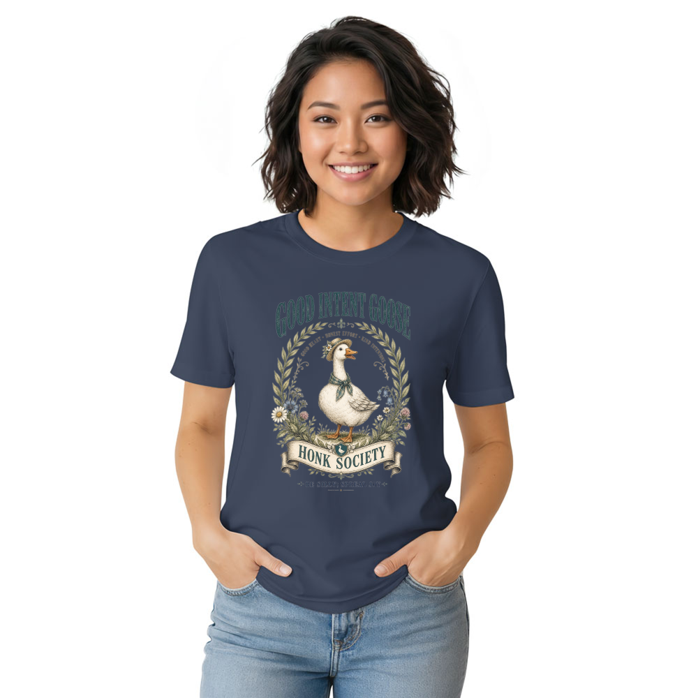 Cottagecore Goose Club Animal Humor Graphic T-Shirt
