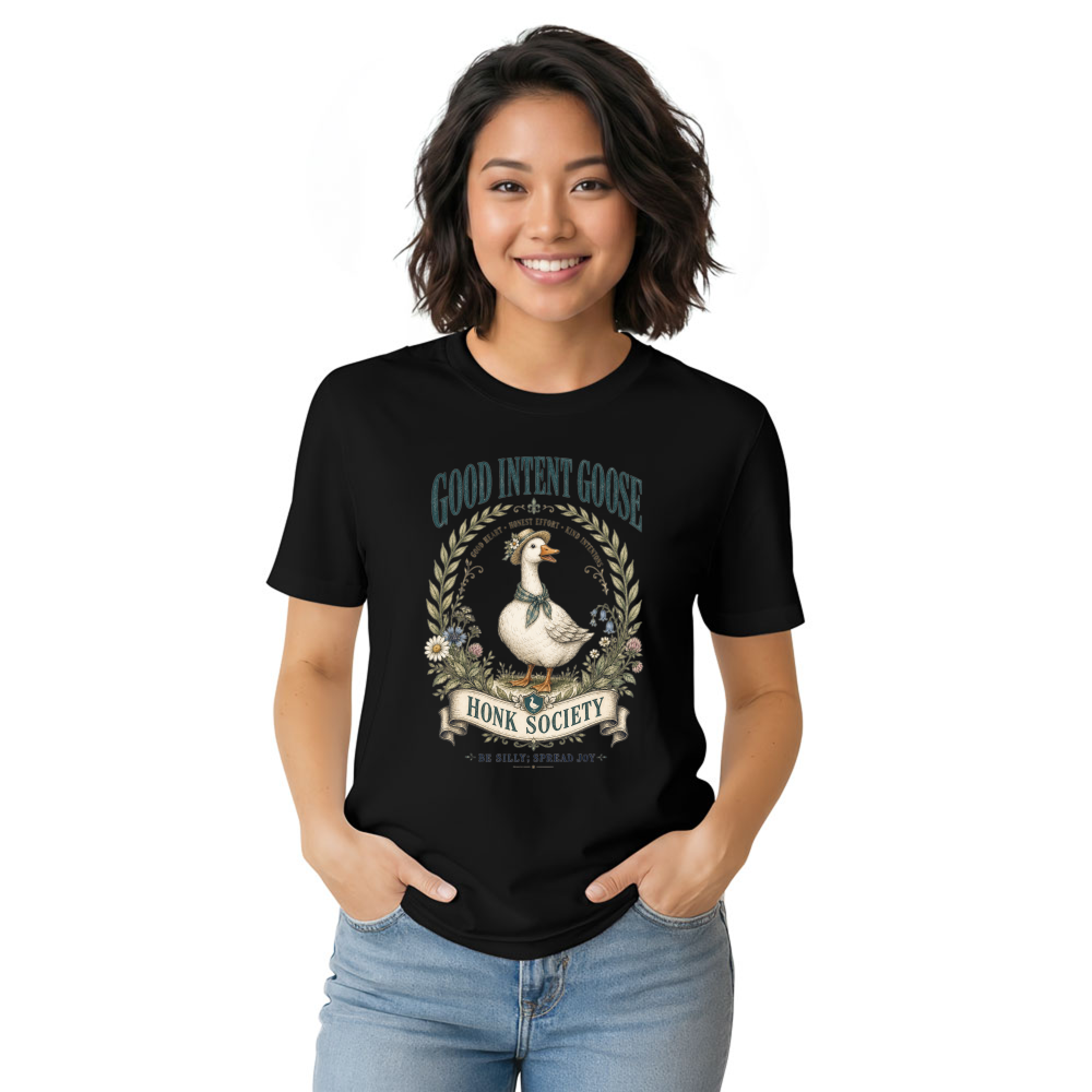 Cottagecore Goose Club Animal Humor Graphic T-Shirt