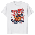 Patriotic Hotdog Frankfurter 4th Of July 250 Years America, BBQ Summer Cookout 1776 2026 Funny Cute Kids T-Shirt