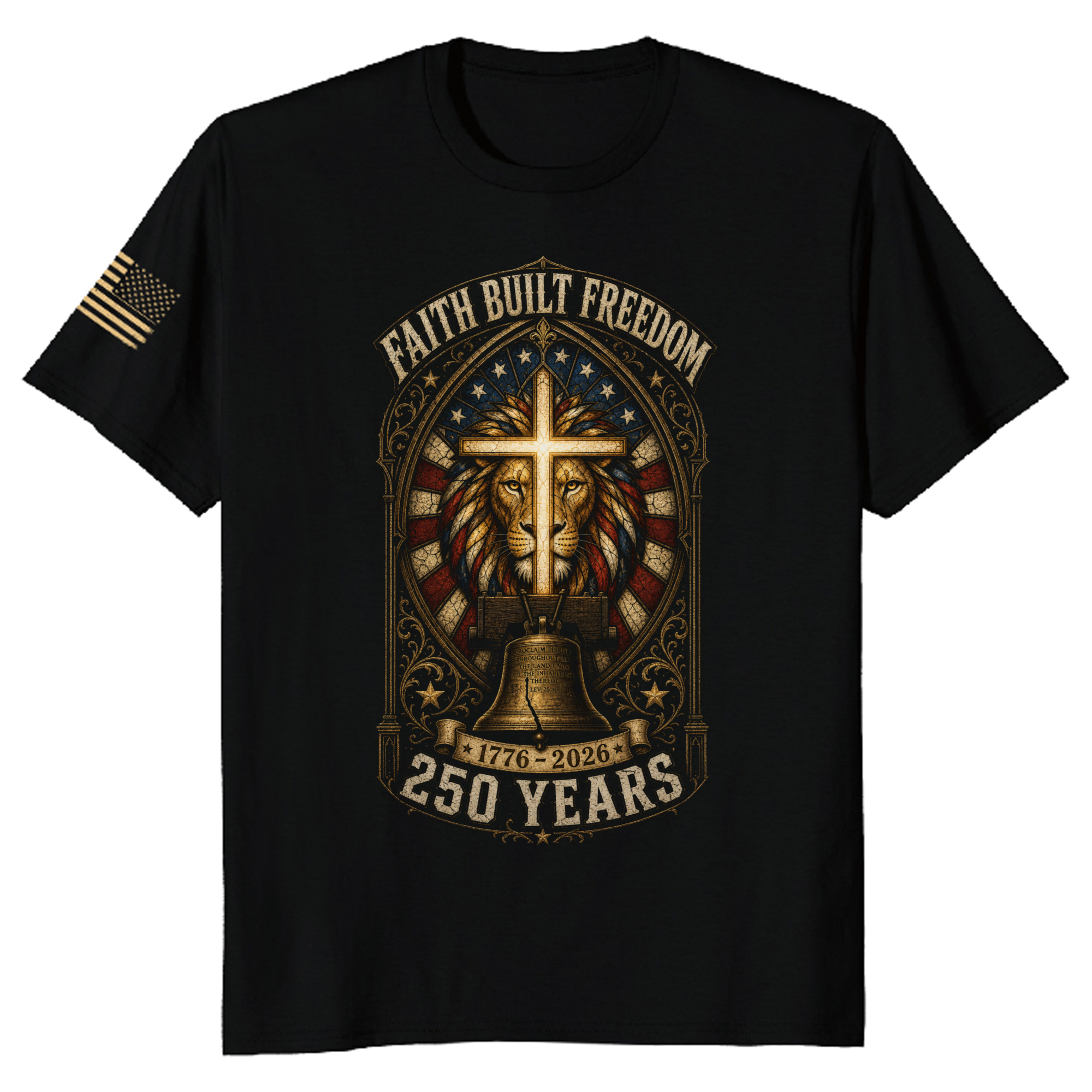 Patriotic Cross Graphic T-Shirt