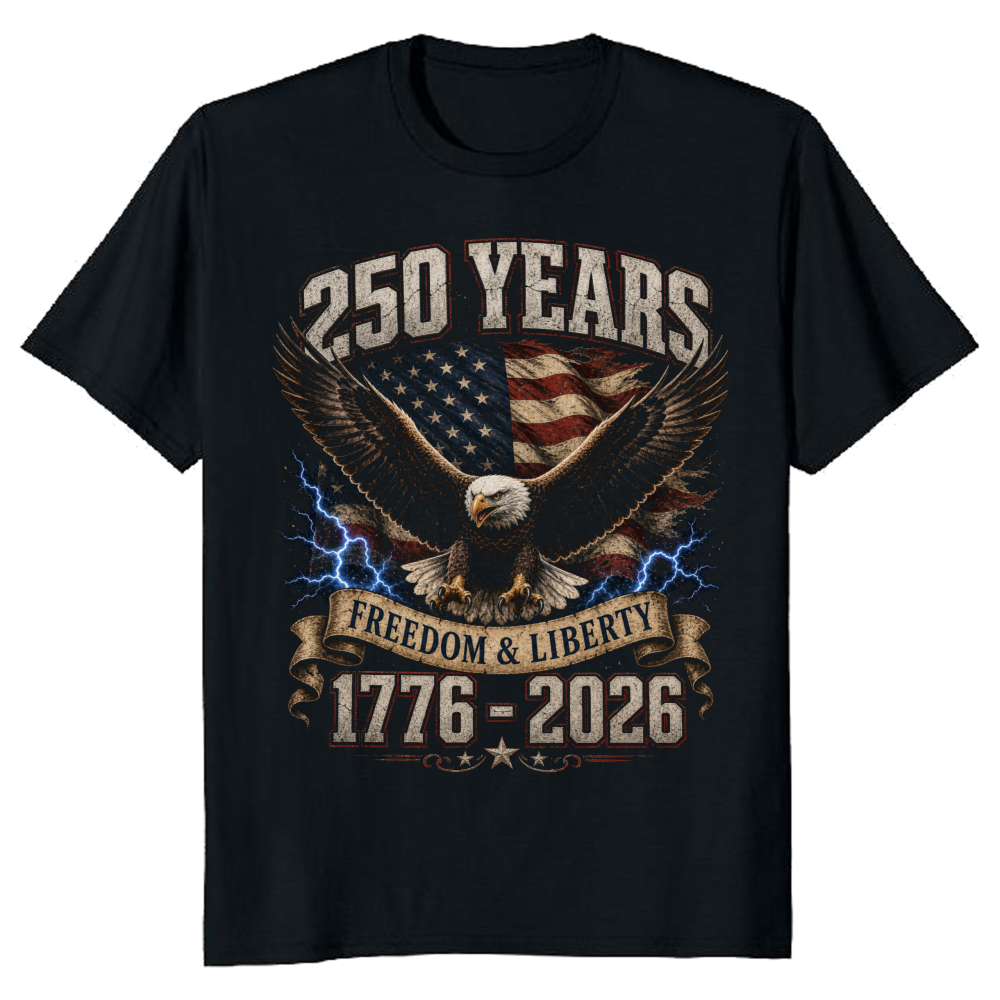 Patriotic Cool Eagles Graphic T-Shirt