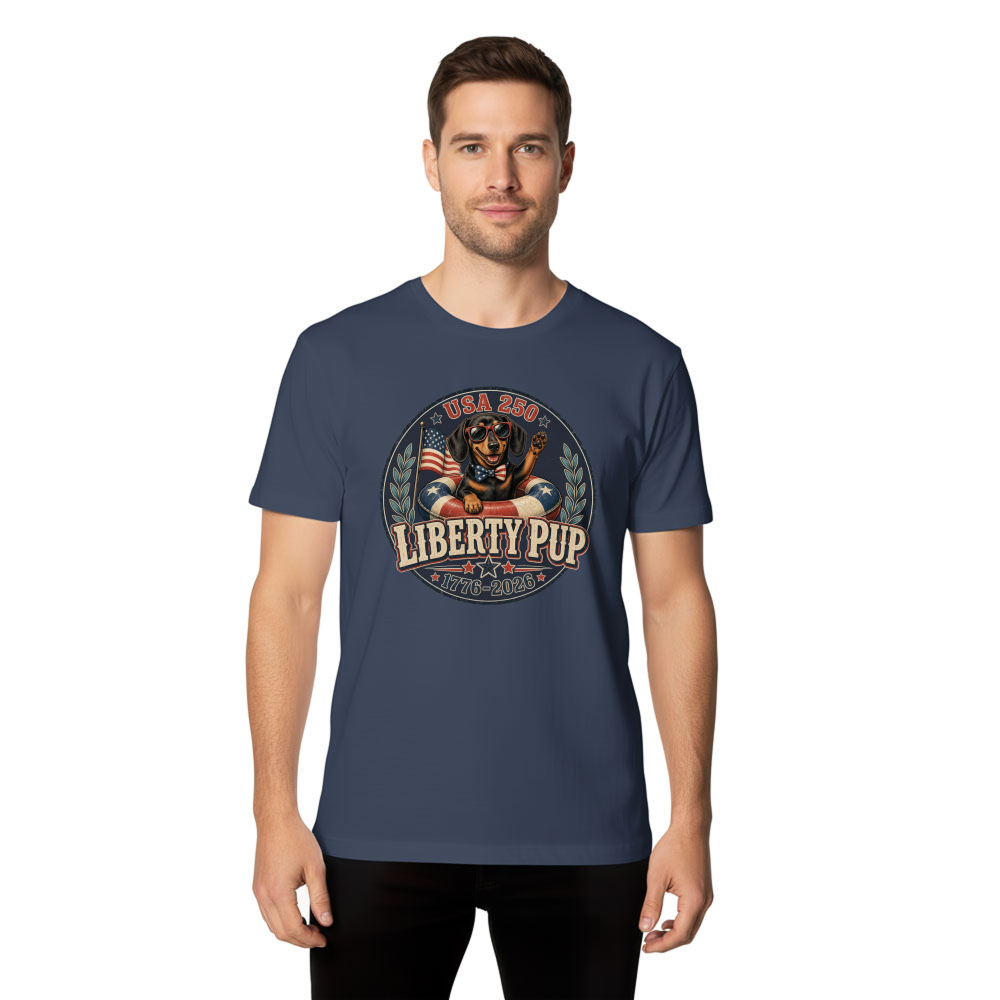 Patriotic Dog Graphic T-Shirt